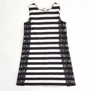 Pippa & Julie | Teen Girls Stripe Lace Shift Dress